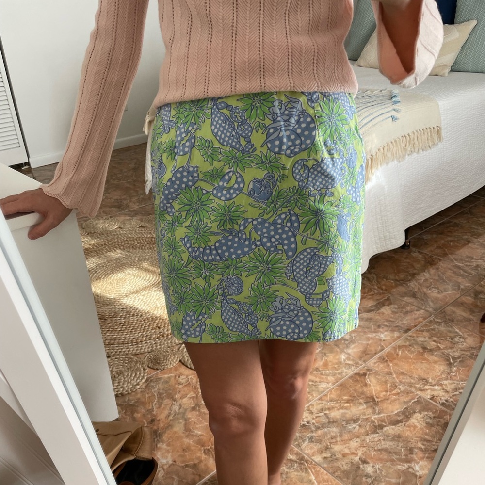 Lobster Print Mini Skirt
